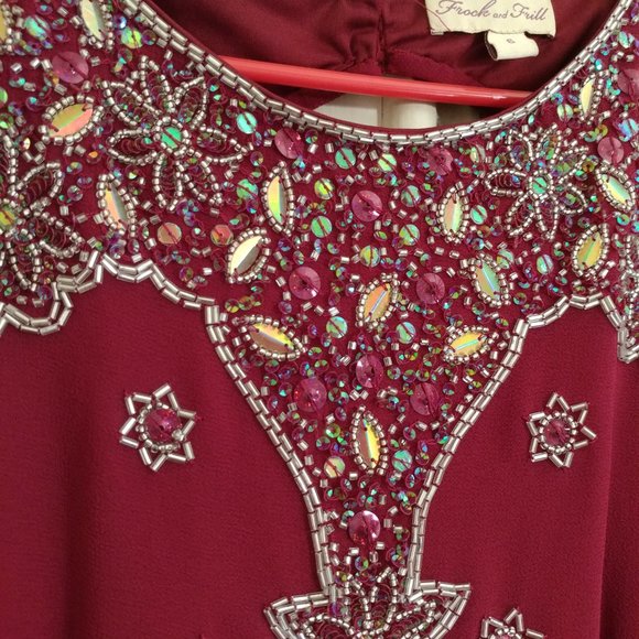 Red Frock and Frill Dress | Size UK 6 - Picture 3 of 5